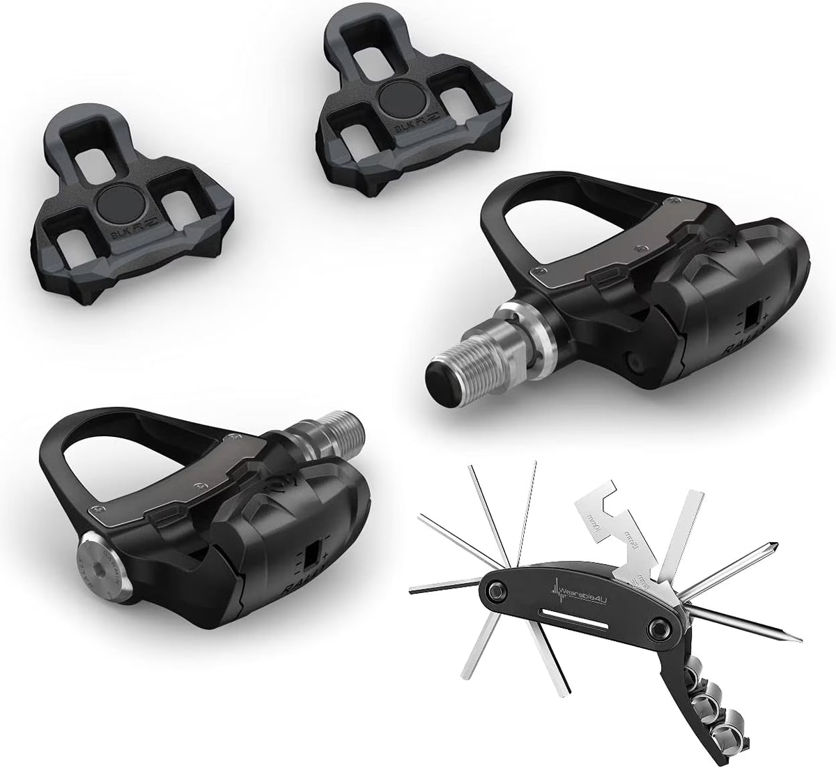 Power Meter with Cleats and Bike Multi-Tool Bundle S8130