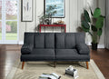 Black Polyfiber Adjustable Sofa Bed Q695