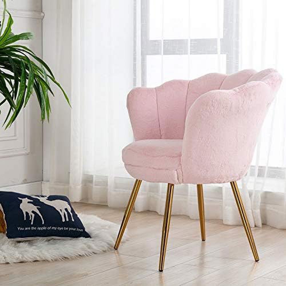 Light Pink Velvet Accent Barrel Chair O56000