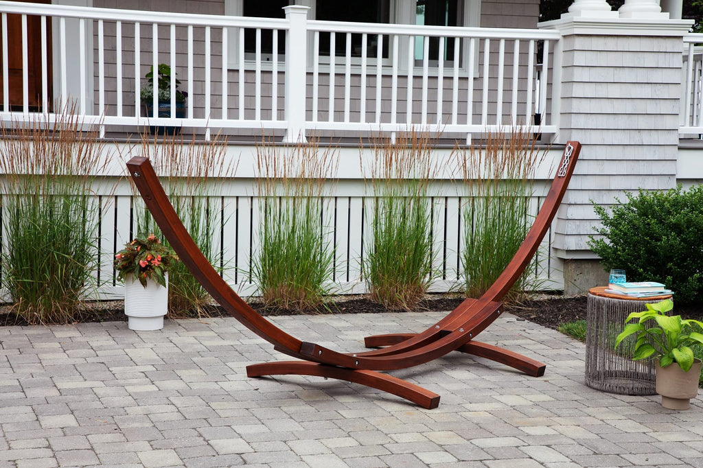 Hammock Stand Only 13.5 ft Heavy-Duty Wood Double Hammock Stand for 2 Persons, 500 Lbs. Weight Capacity K94148