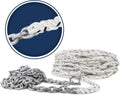 Nylon 3 Strand Anchor Rode with Galvanized Steel Chain and Stainless Steel Shackle, Prespliced C515
