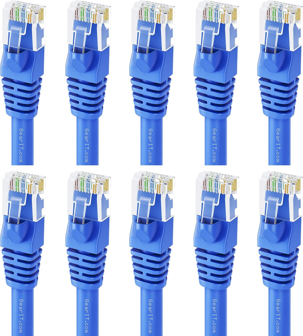Cat6 Ethernet Cable 7 ft (20-Pack) Blue D57735