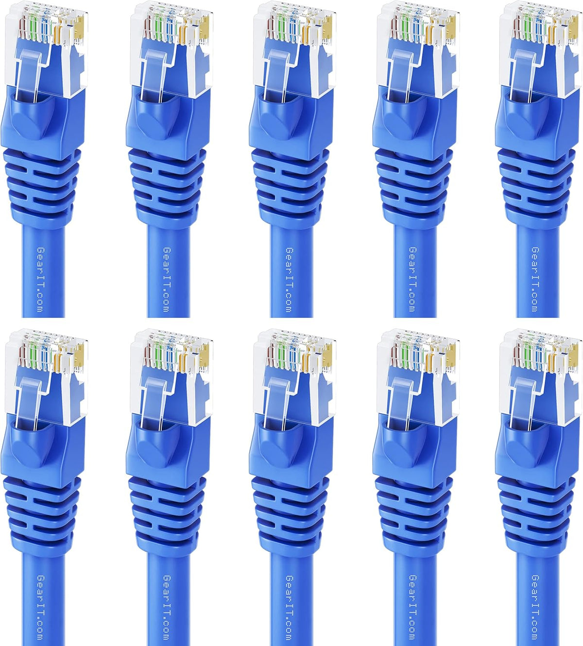Cat6 Ethernet Cable 7 ft (20-Pack) Blue D57735