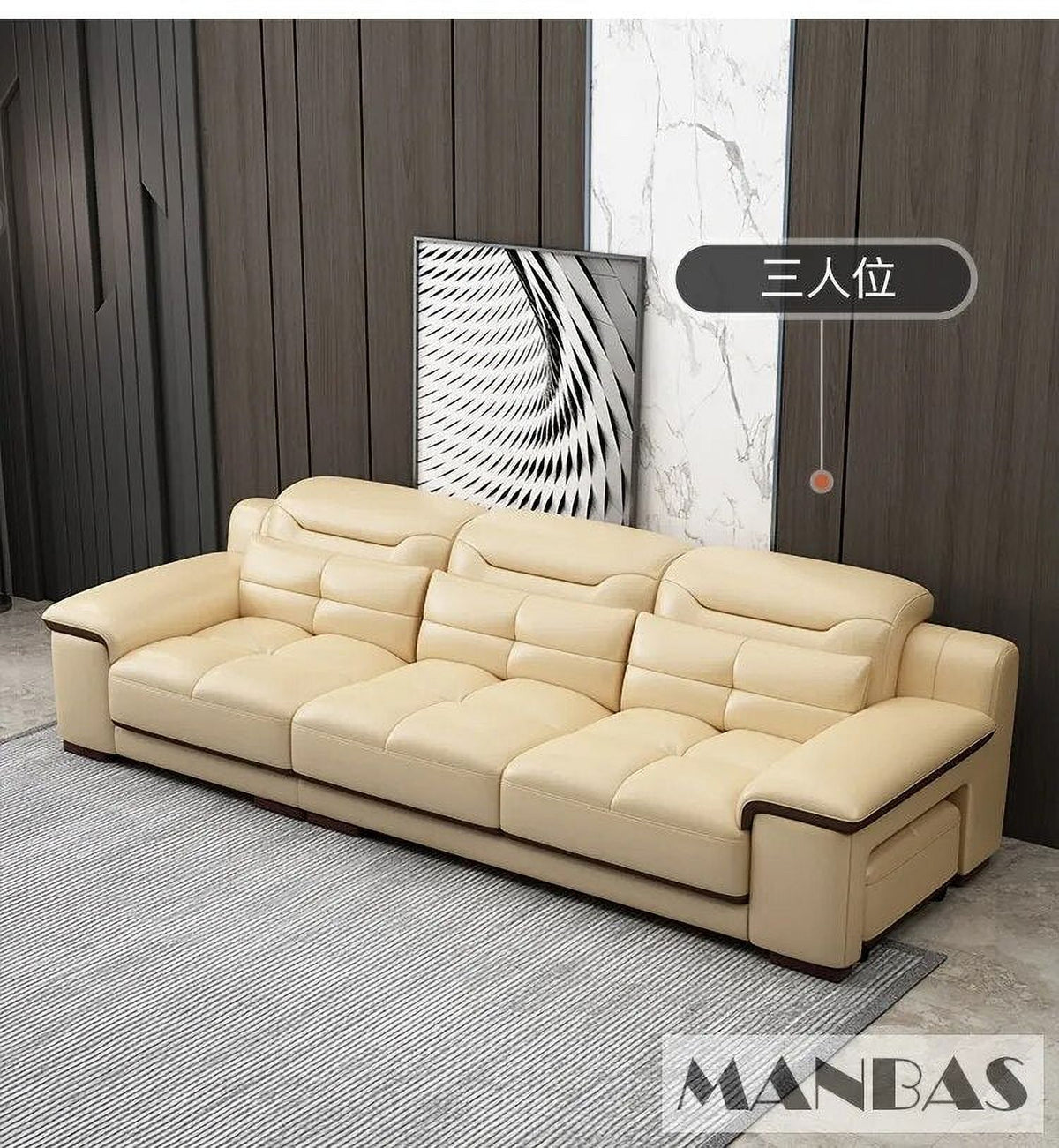 Modern Sectional Sofa Set with Cup Holder, USB, Adjustable Headrests & Bluetooth Speaker C99293