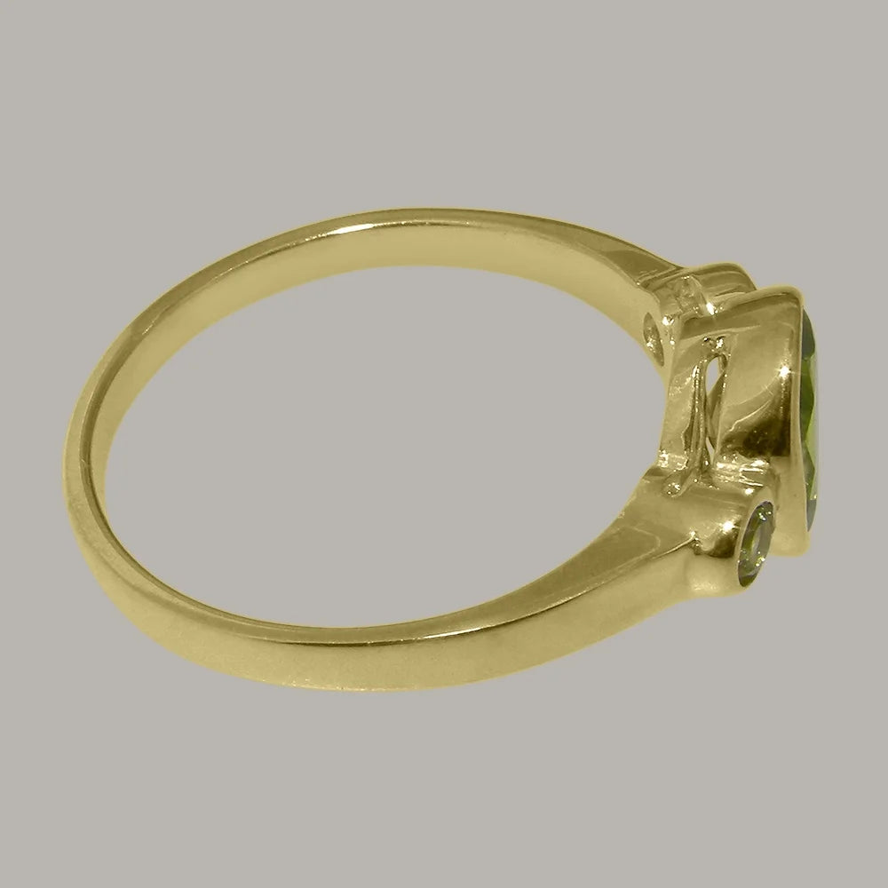 14k Yellow Gold Peridot Womens Ring F685