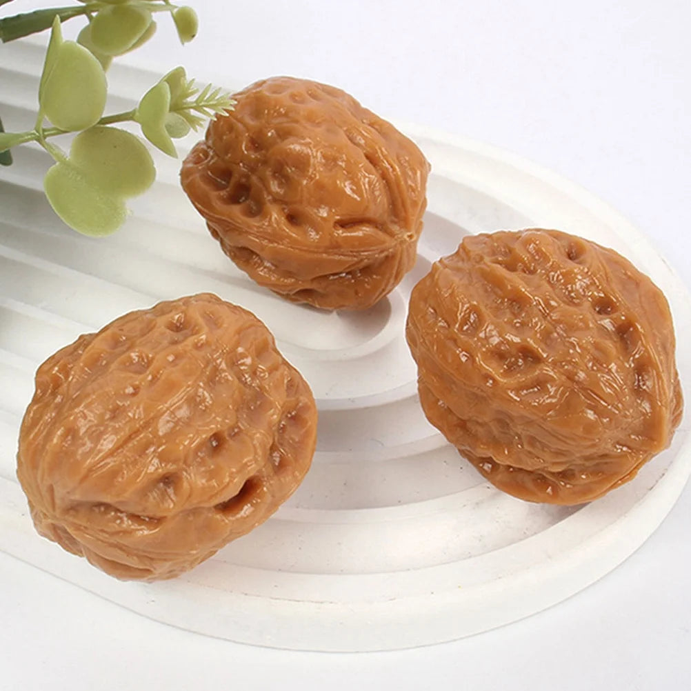 6 Pcs Miniature Doll House Artificial Walnuts Decorations T566