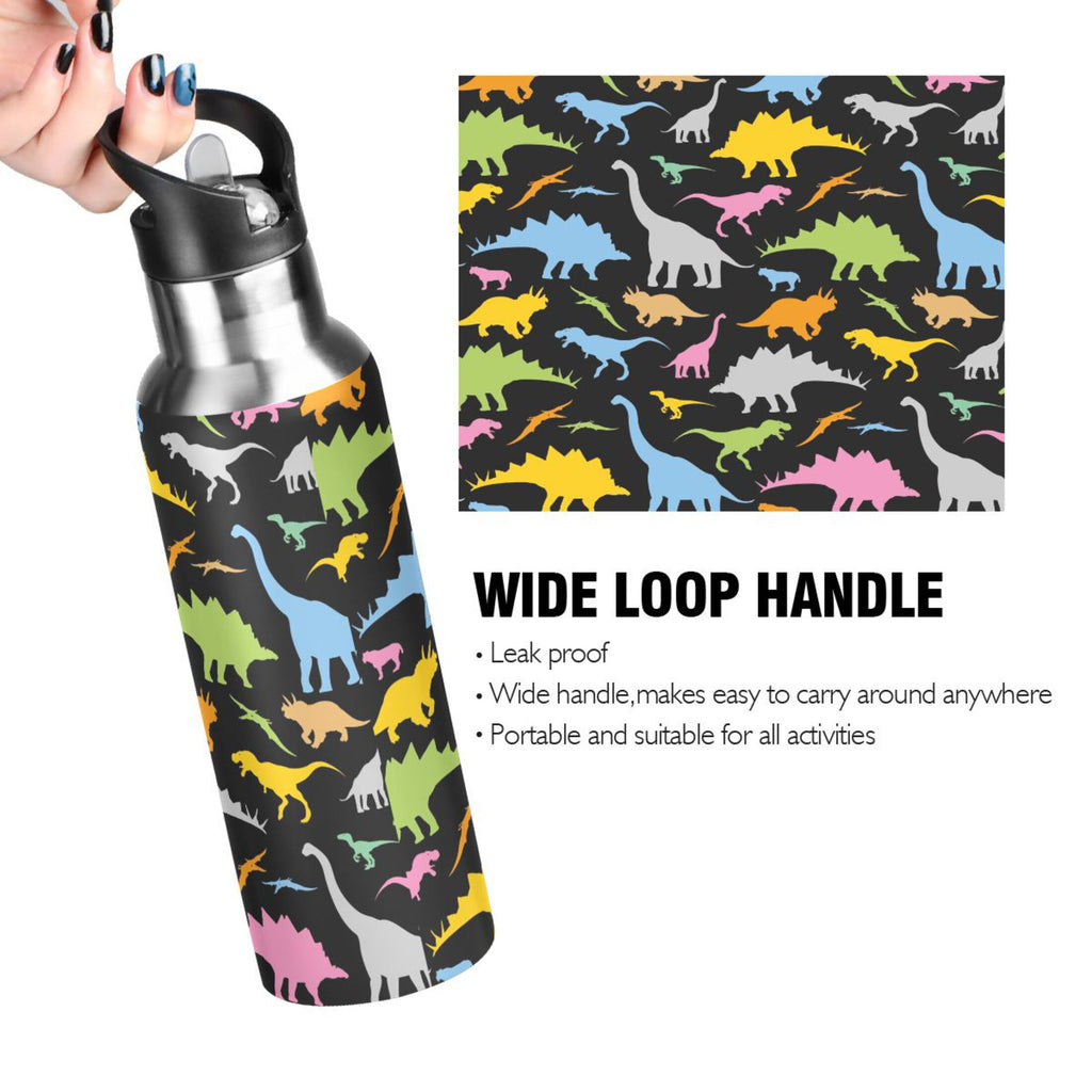 Stainless Steel Vacuum Insulated Water Bottle with Straw Lid 20 OZ W3179