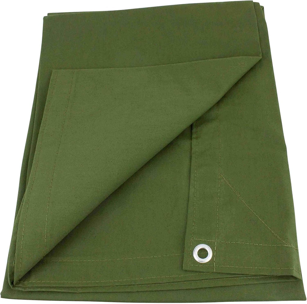 Green Canvas Tarp 12oz Water Resistant 12' x 16' T54249