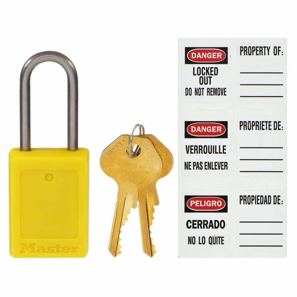 Yellow Lockout Padlock, PK6 F1975