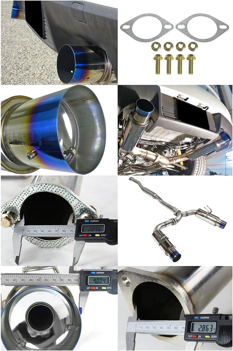 Dual Catback Exhaust System with Titanium Tip U332