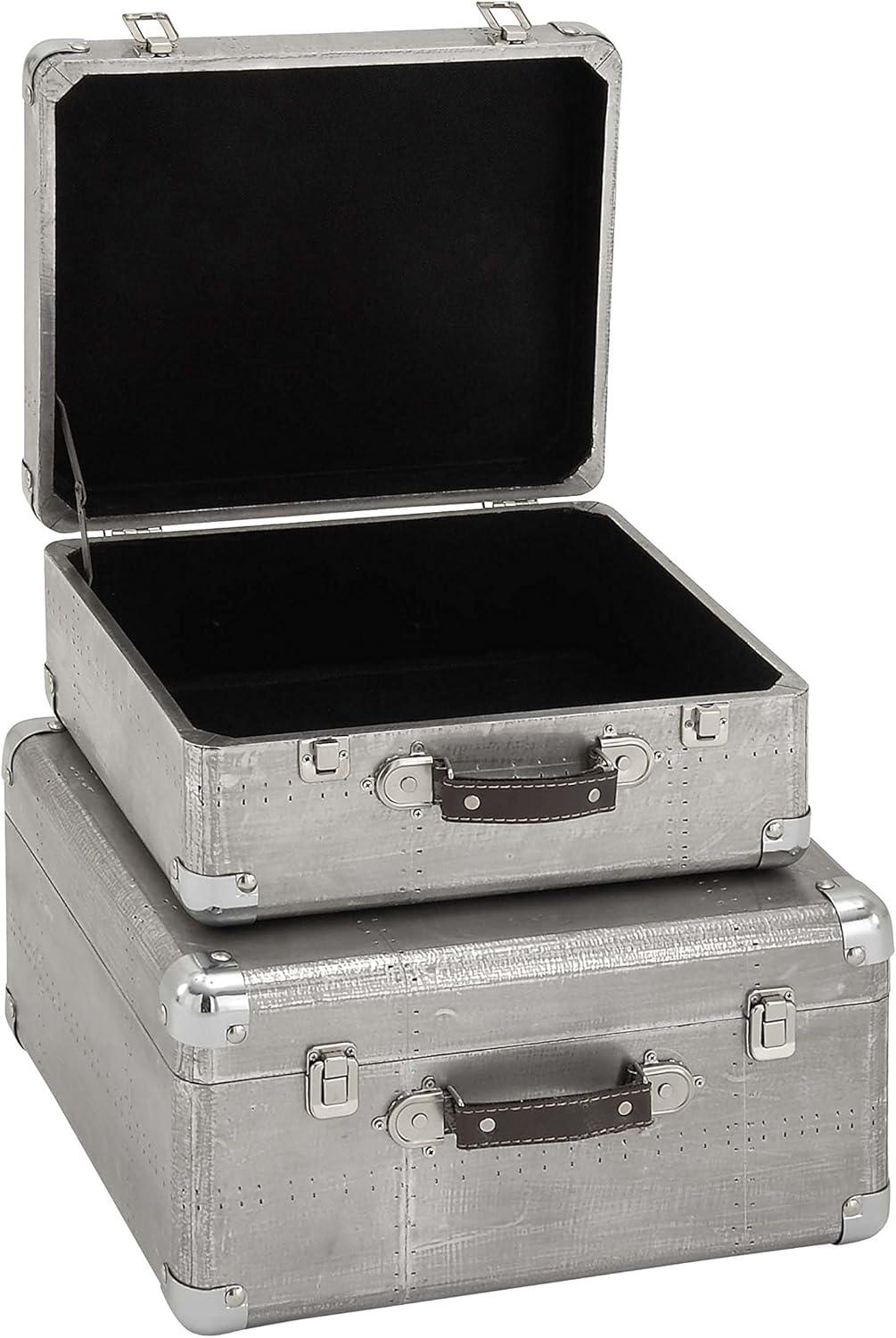 Set of 2 Wood Aluminium Case S86507