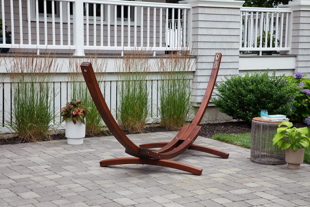 Hammock Stand Only 13.5 ft Heavy-Duty Wood Double Hammock Stand for 2 Persons, 500 Lbs. Weight Capacity K94148