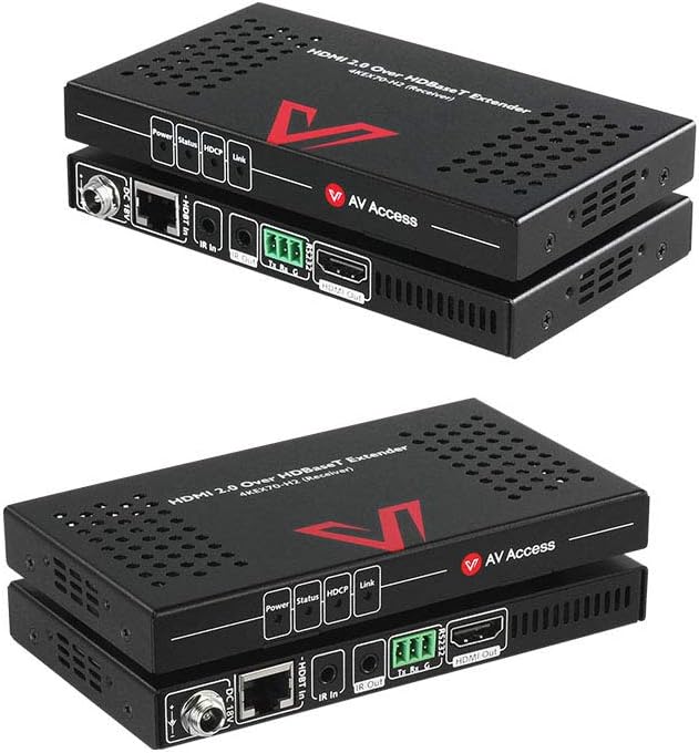 HDMI 2.0 HDBaseT HDMI Extender Over Single Cat5e/6a/Cat7 Ethernet 4K@60Hz 130ft, 1080P@120Hz 230ft, PoE IR RS232 HDCP2.2, HDR, CEC, EDID D4488