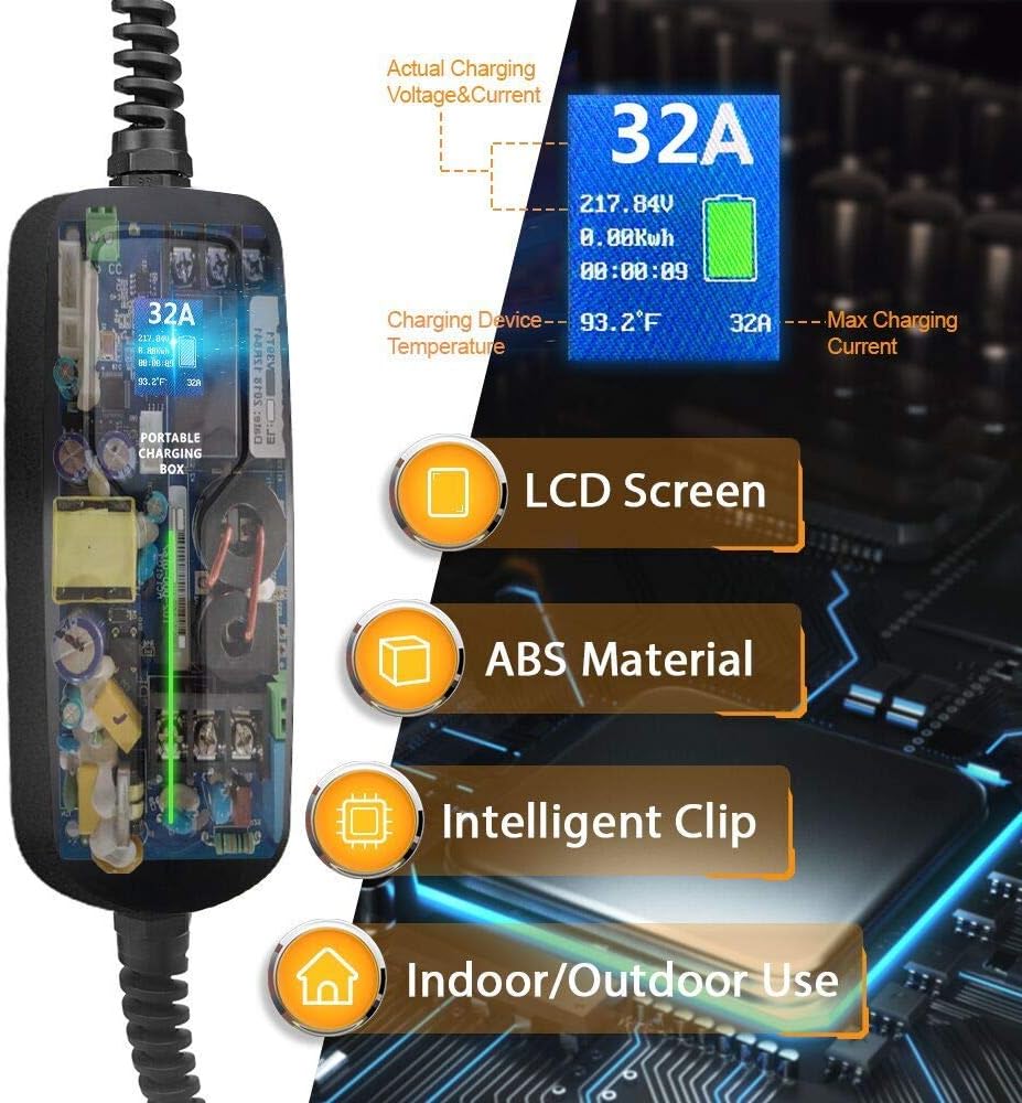 32 Amp Level 2 Portable EV Charger with NEMA14-50 S410