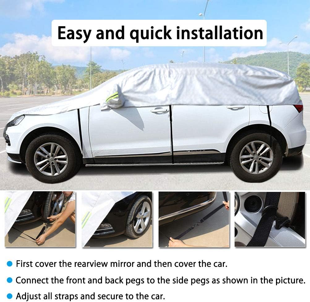 Half Car Cover with Cotton All Weather Waterproof Universal Car Half Cover H43680