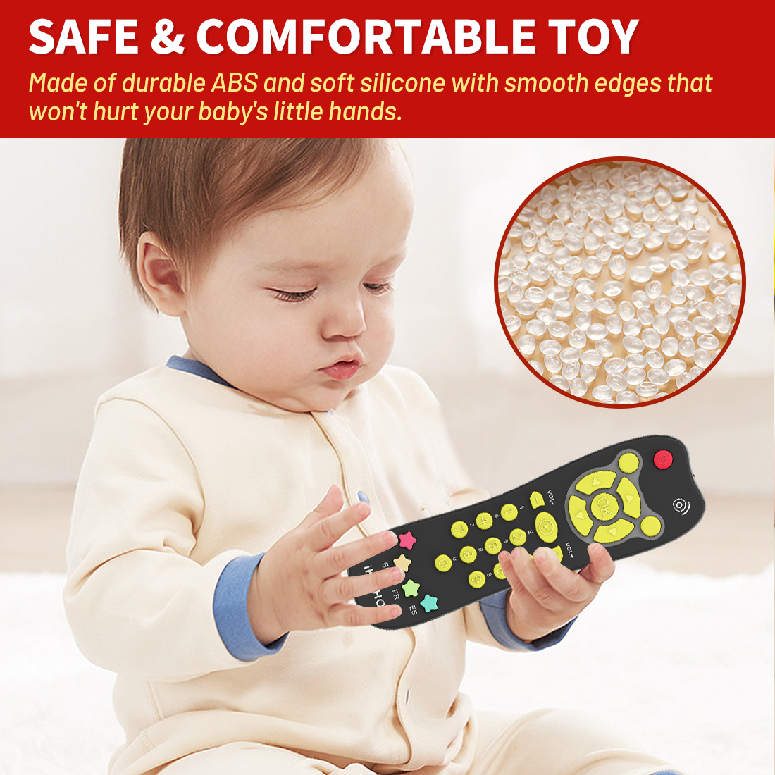 Black Musical Baby Remote Control Toy with Light Sound C285