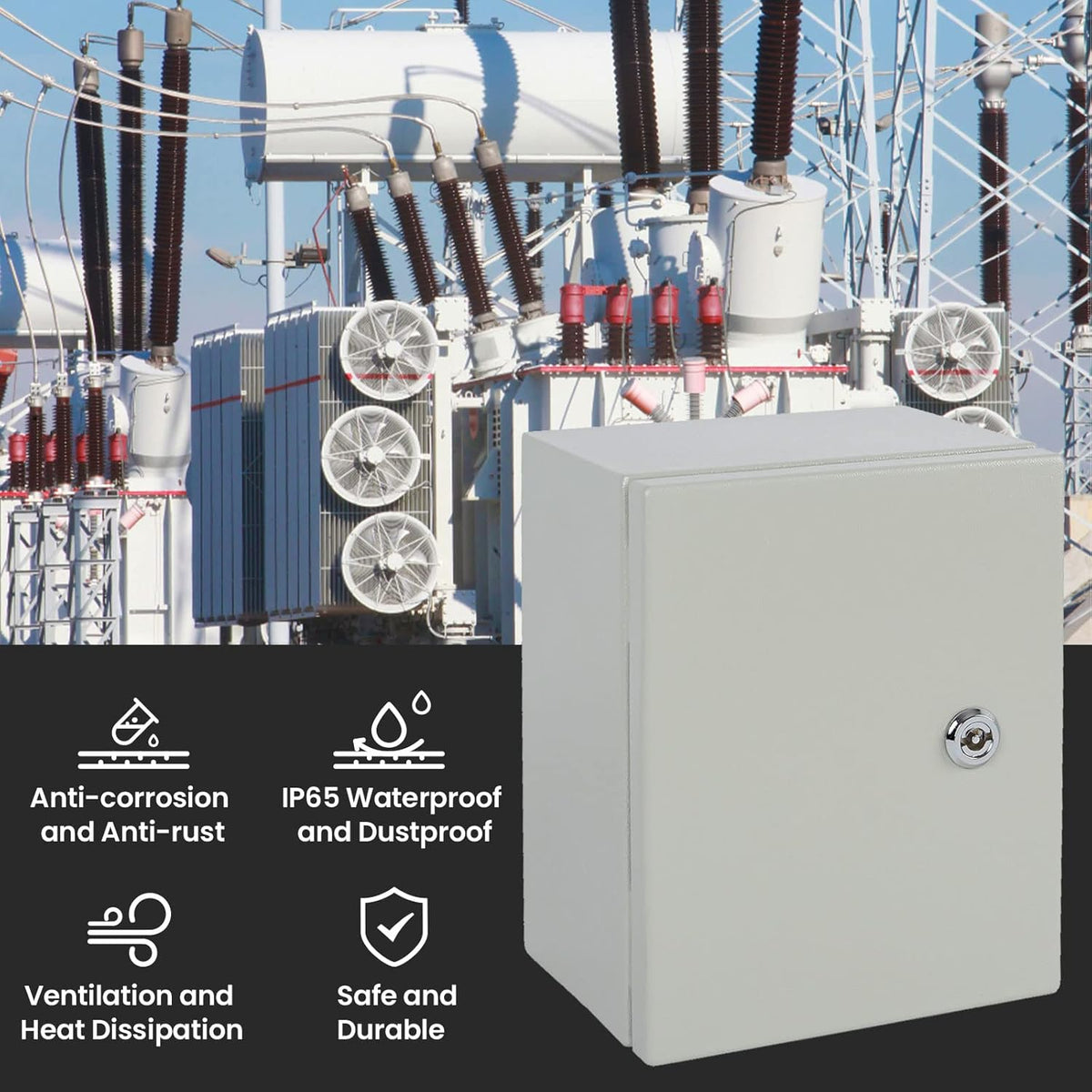 Metal Electrical Box IP65 Outdoor Junction Box 8x6x12 T367848