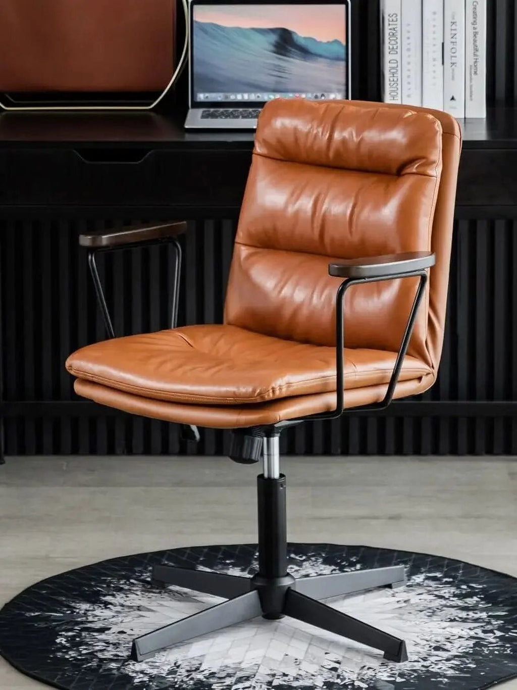 Cow Leather Computer Chair Office Chair W77763