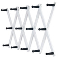 White 14 Pegs Wooden Expandable Coat Rack L448
