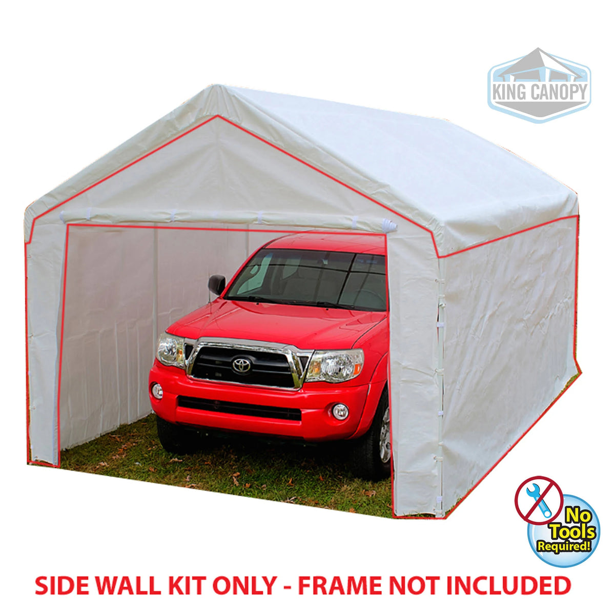 White 10 ft. x 20 ft. Sidewall Kit with Windows C511688