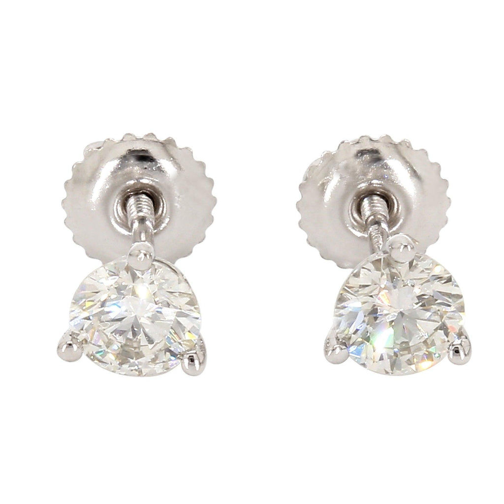 1/2 Ctw Lab-Grown Diamond Stud Earrings 14k White Gold Q39207