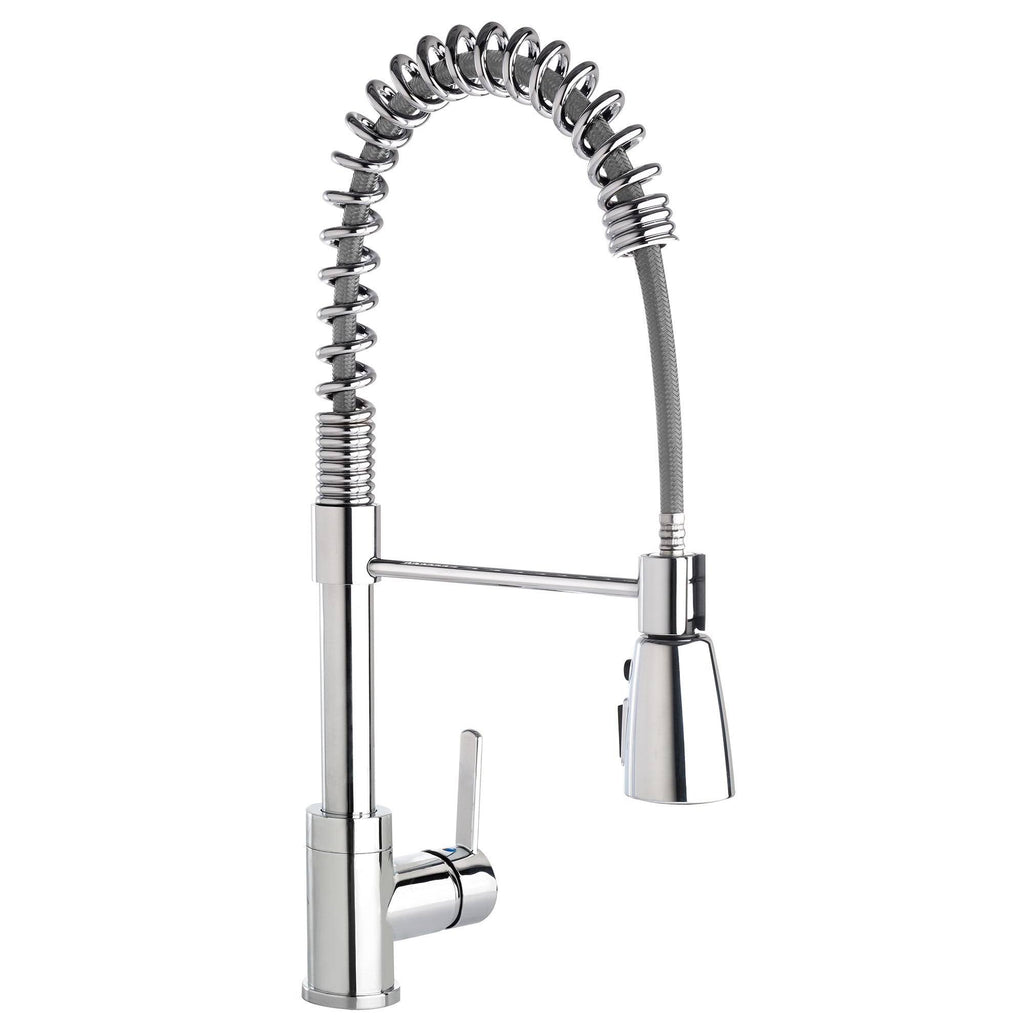 Chrome Double Strainer Kitchen Kit with Commercial Style Faucet U3480