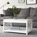 White Coffee Table with Storage M43594