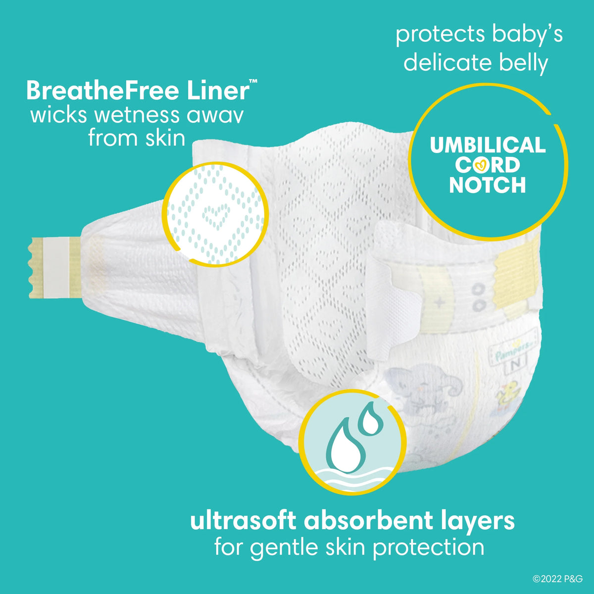 Newborn Diapers, 136 Count O292