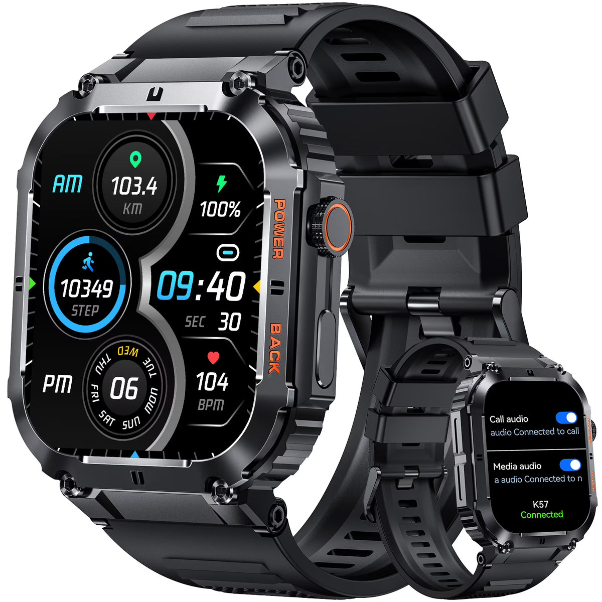 Military Rugged Smart Watch with HD Display G942816