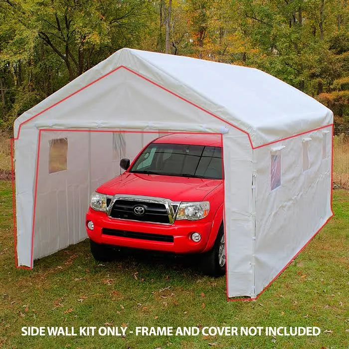 White 10 ft. x 20 ft. Sidewall Kit with Windows C511688