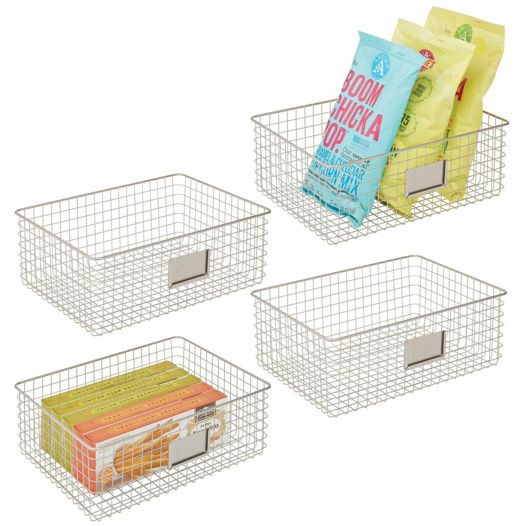 Black 4 Pack Metal Food Storage Basket J376238