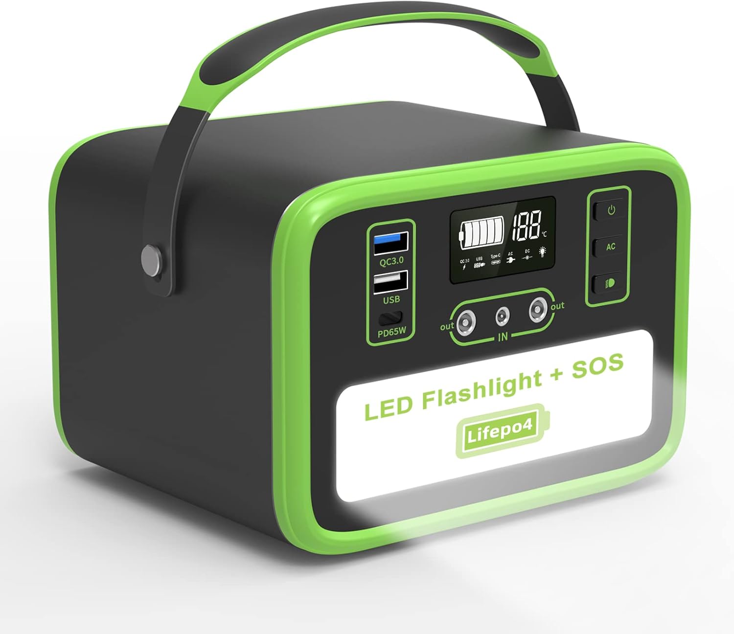 Portable Power Station 161Wh 50400mAh Solar Generator 150W Peak 300W with USB-C PD 65W G37054