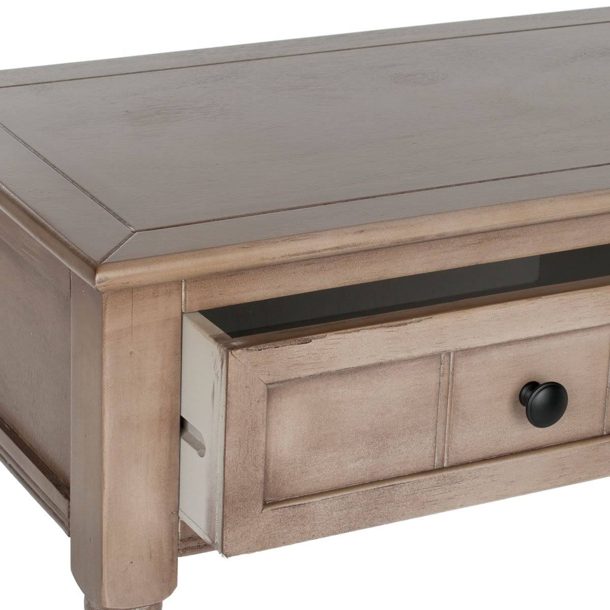 2 Drawer Distressed Cream Console S33203