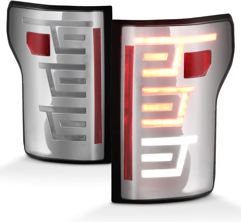 Chrome Housing LED Tail Lights for Ford F150 E119