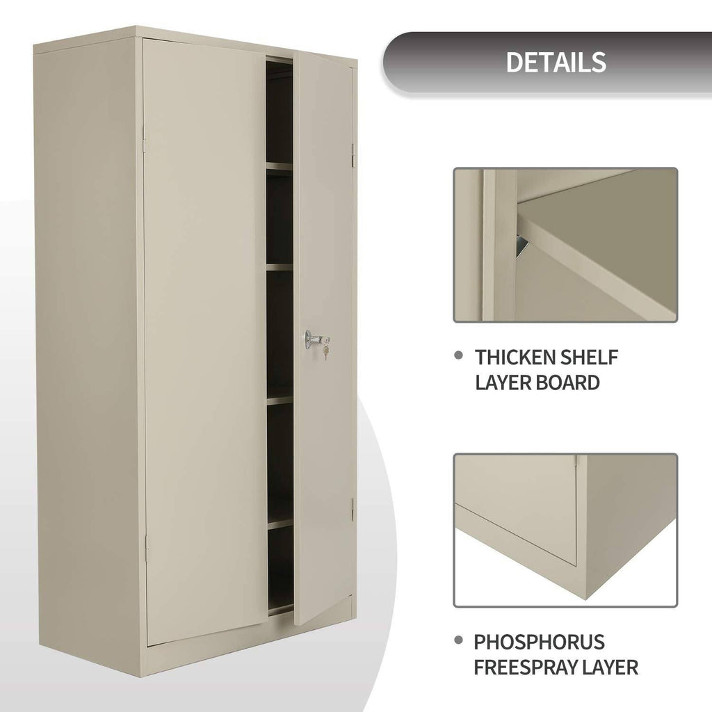 Black 5-Tier Steel Storage Cabinet X50845