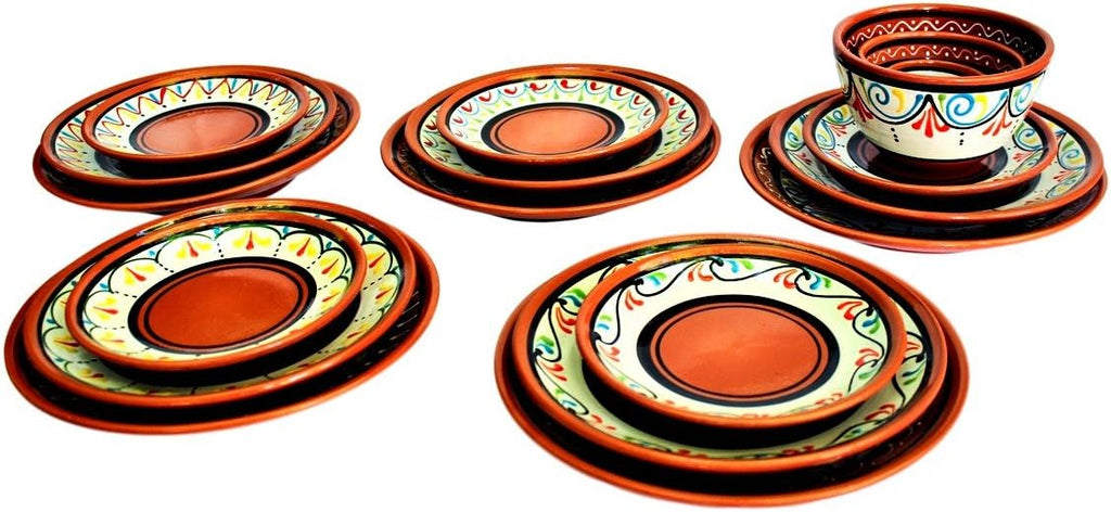 White 5-Piece Dinner Plate Set G679