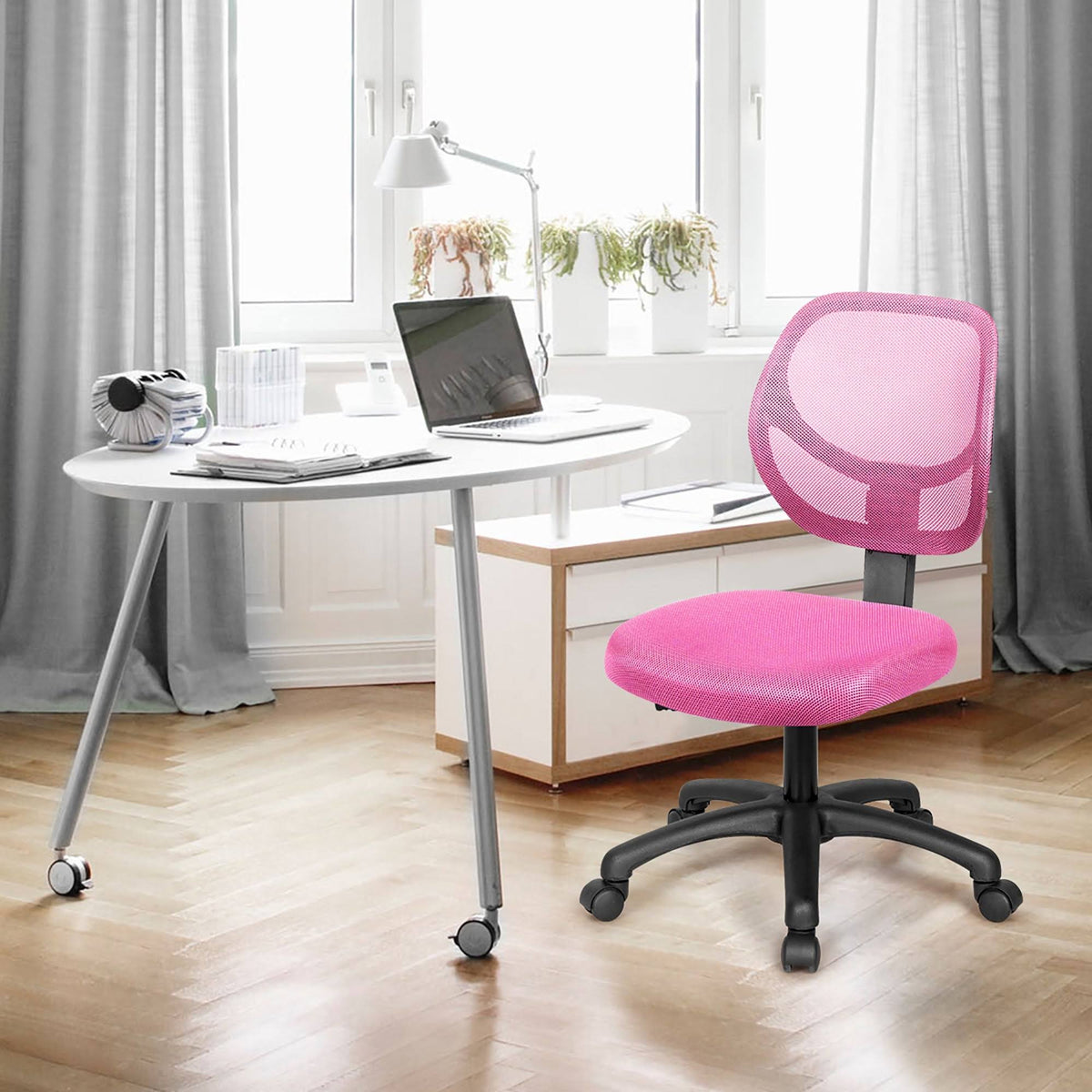 Pink Swivel Mesh Task Chair Y796722