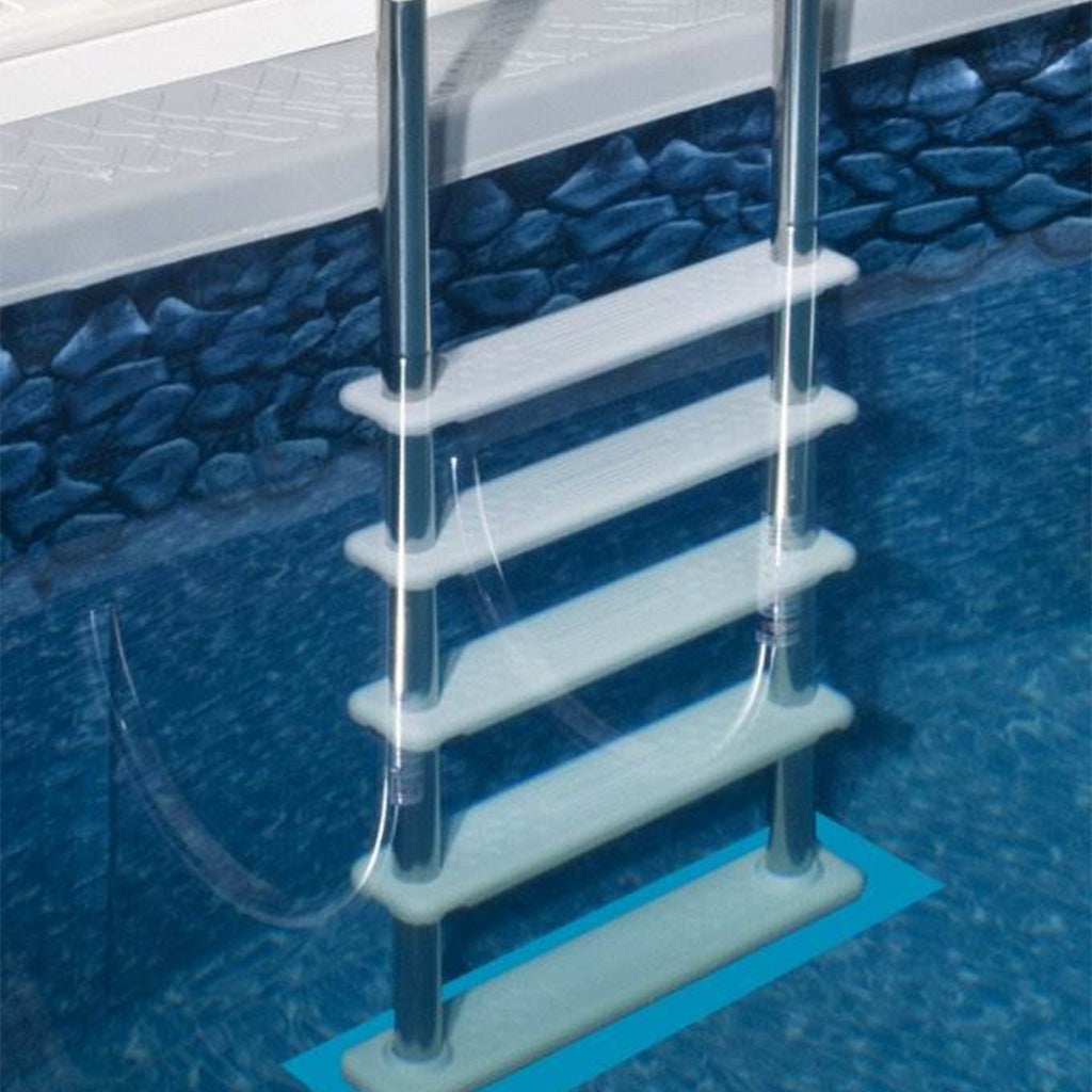 In Step Above Ground Swimming Pool Ladder with Protective Ladder Mat H471