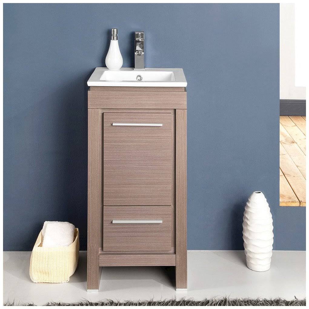 Gray Oak Bathroom Cabinet with Sink C4582