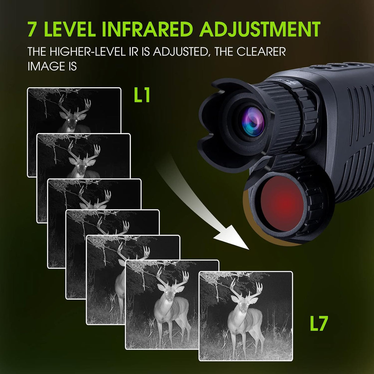 Digital Night Vision Monocular with 32 GB Micro SD Card Z1846