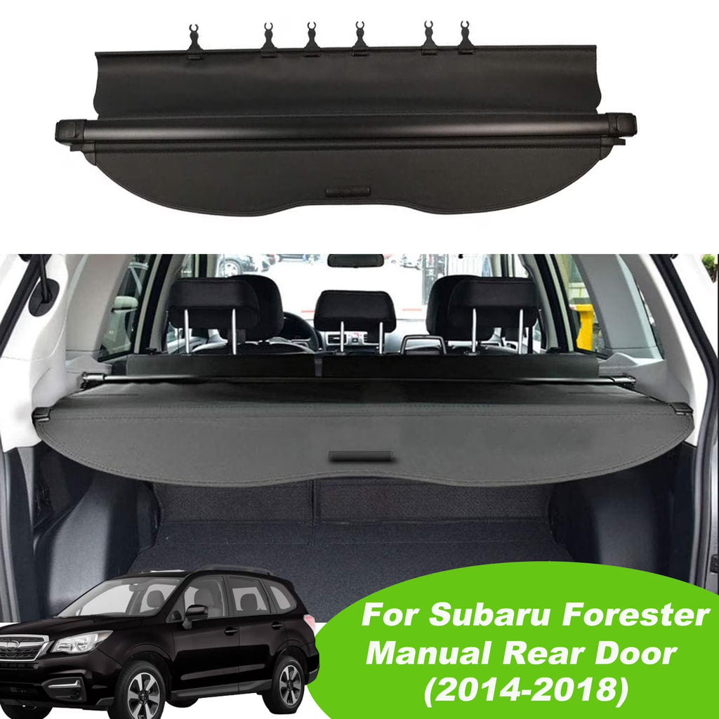 Retractable Cargo Cover for Subaru Forester SUV, Black Rear Trunk Privacy Shade O316