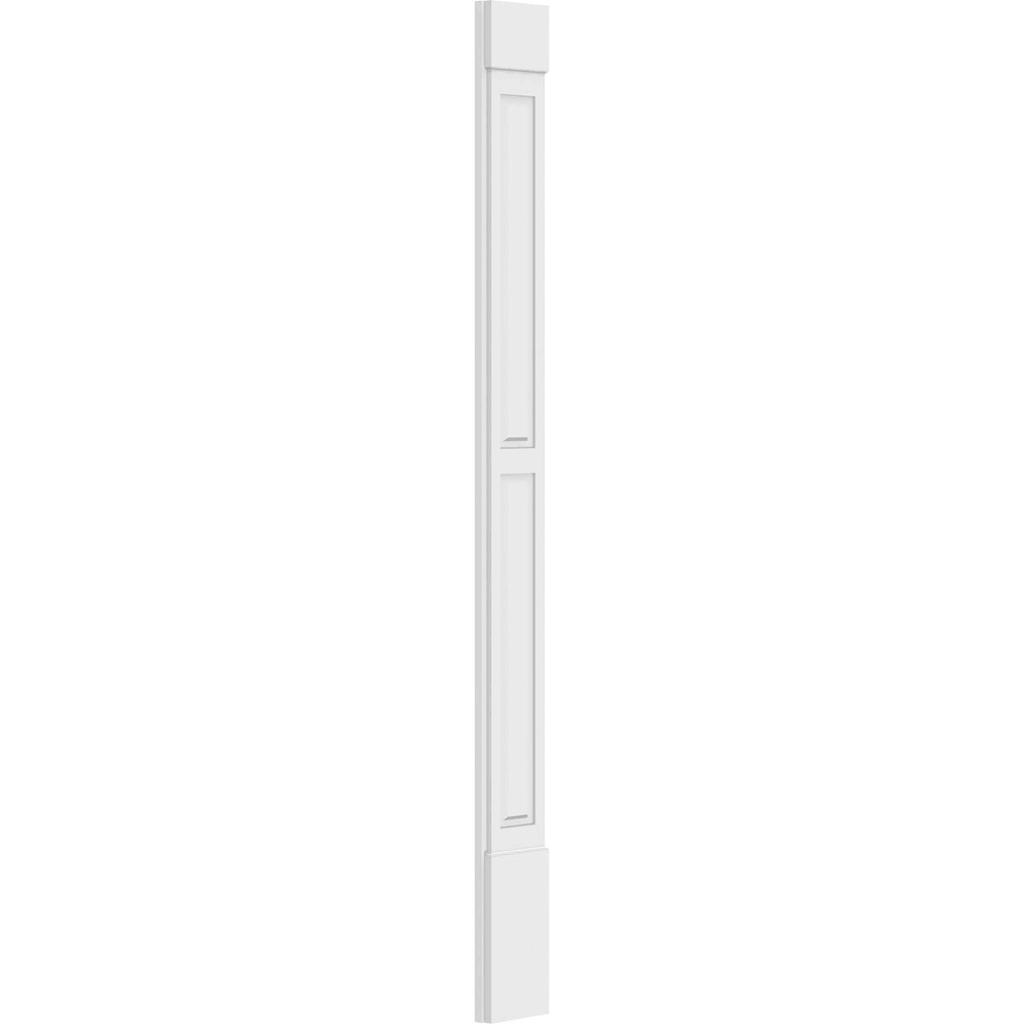 Two Equal Raised Panel PVC Pilaster with Standard Capital and Base (Pair) I7983