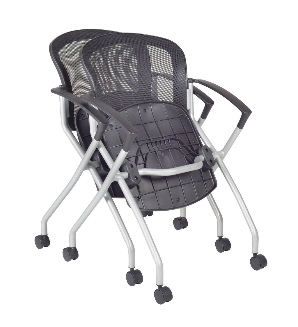 Maple Mobile Training Table with 2 Black Cadence Chairs N22599