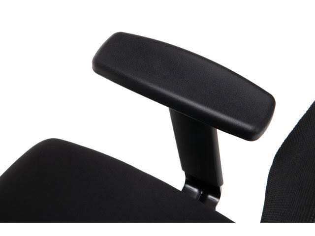 Black Mid-Back Task Chair with Height-Adjustable Arms V375820