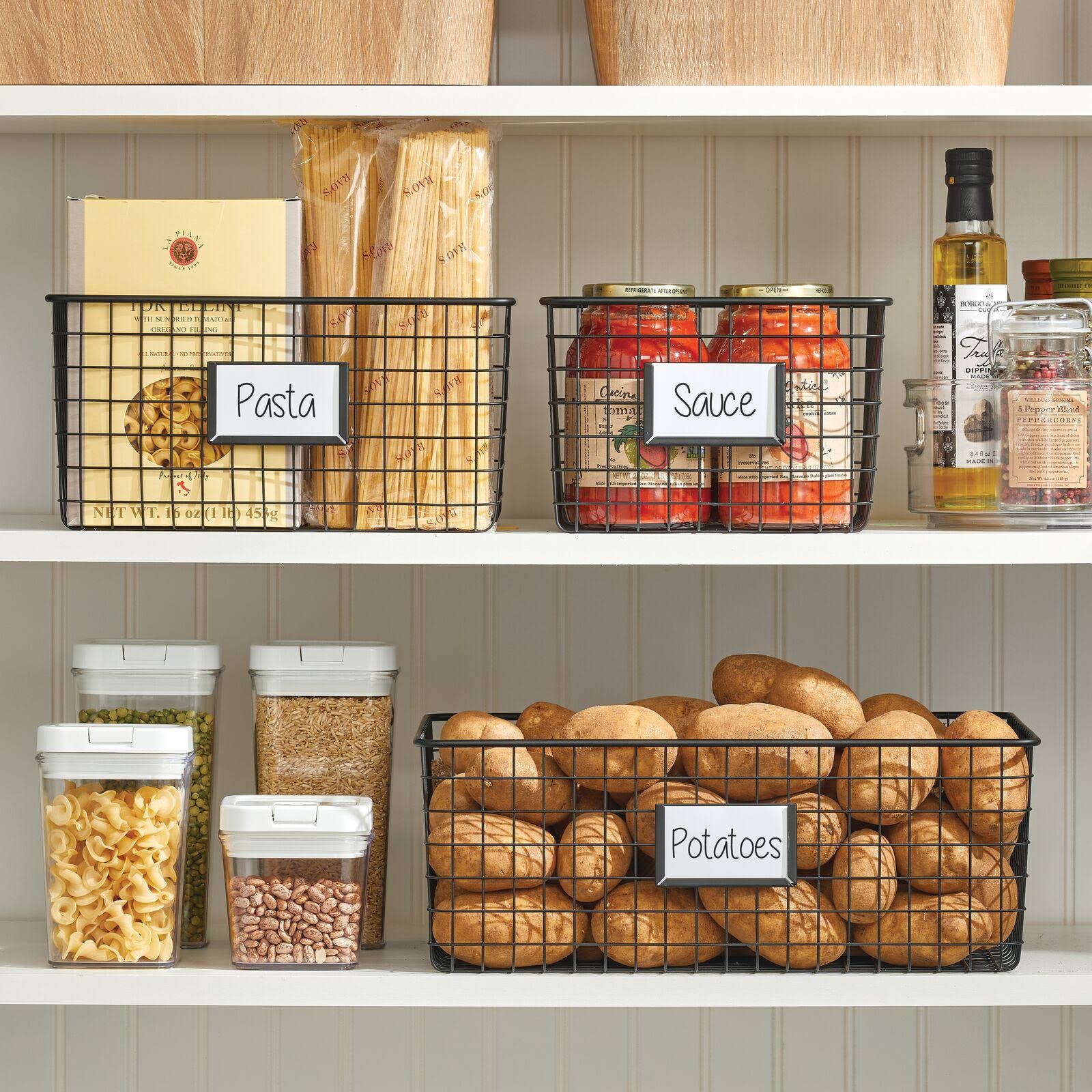 Black 4 Pack Metal Food Storage Basket J376238