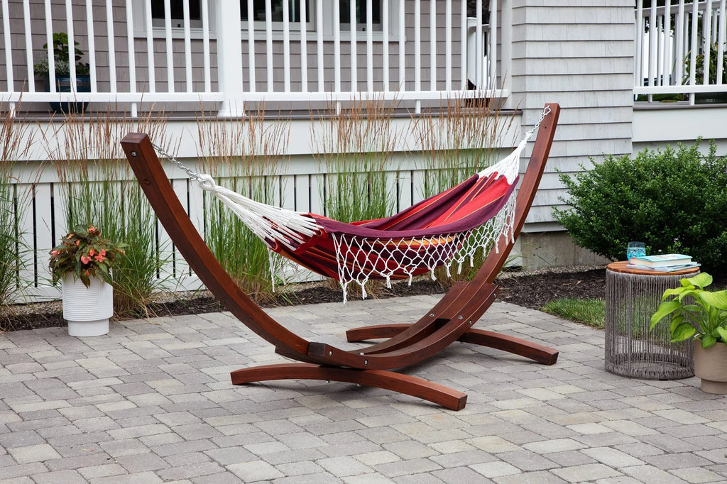 Hammock Stand Only 13.5 ft Heavy-Duty Wood Double Hammock Stand for 2 Persons, 500 Lbs. Weight Capacity K94148