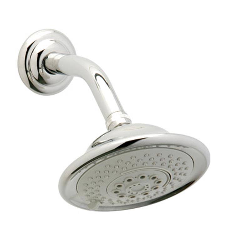 Polished Gold Round Showerhead with Shower Arm Q74730