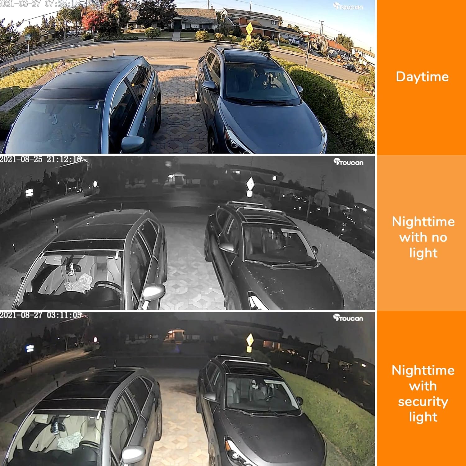 1080P Battery Powered Security Camera, 3 Pack J203611