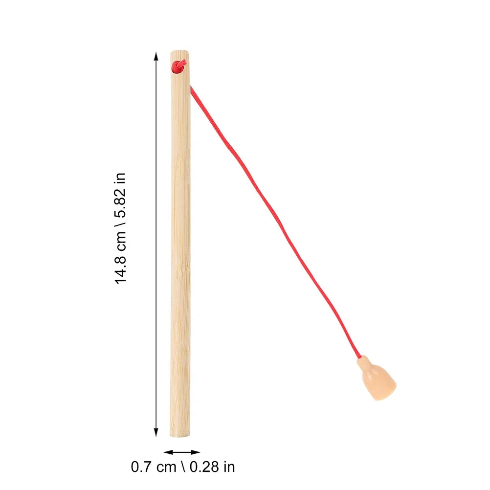 5Pcs Wooden Fishing Poles Q94102