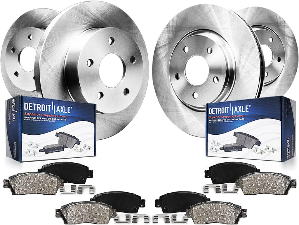 12.60" Front & Solid Rear Disc Rotors + Brake Pads 8pc Set I3662